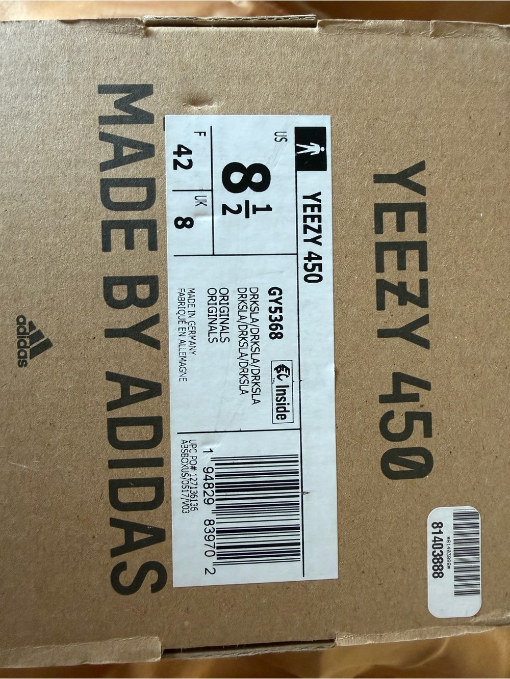 adidas Black Yeezy Foam Runner in Box